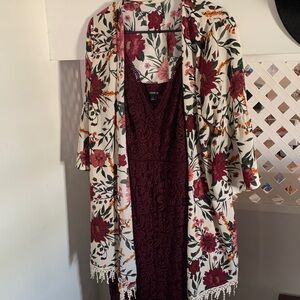 Torrid Burgundy Lace Dress